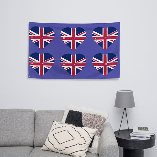 Uk heart flag- Flag