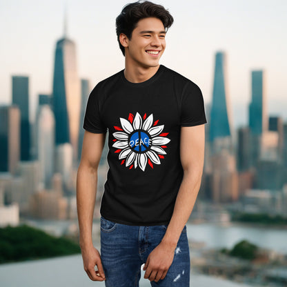 Uk Peace Flower - Short-Sleeve Unisex T-Shirt