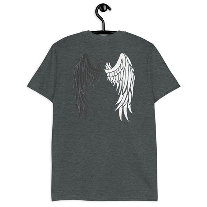 Black and White Angel Wings - Short-Sleeve Unisex T-Shirt