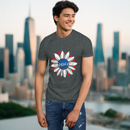 Uk Peace Flower - Short-Sleeve Unisex T-Shirt