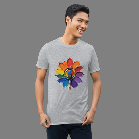 Colour Flower Pallet - Short-Sleeve Unisex T-Shirt