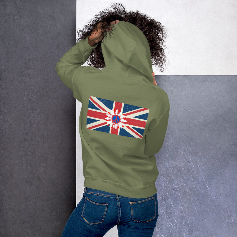 UK Peace Flower - Unisex Hoodie