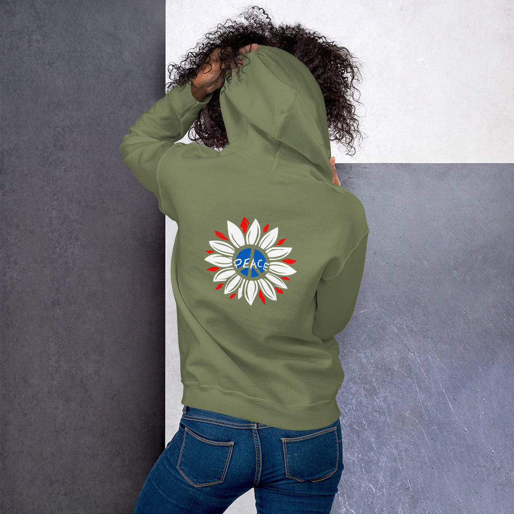 UK Peace Flower - Unisex Hoodie