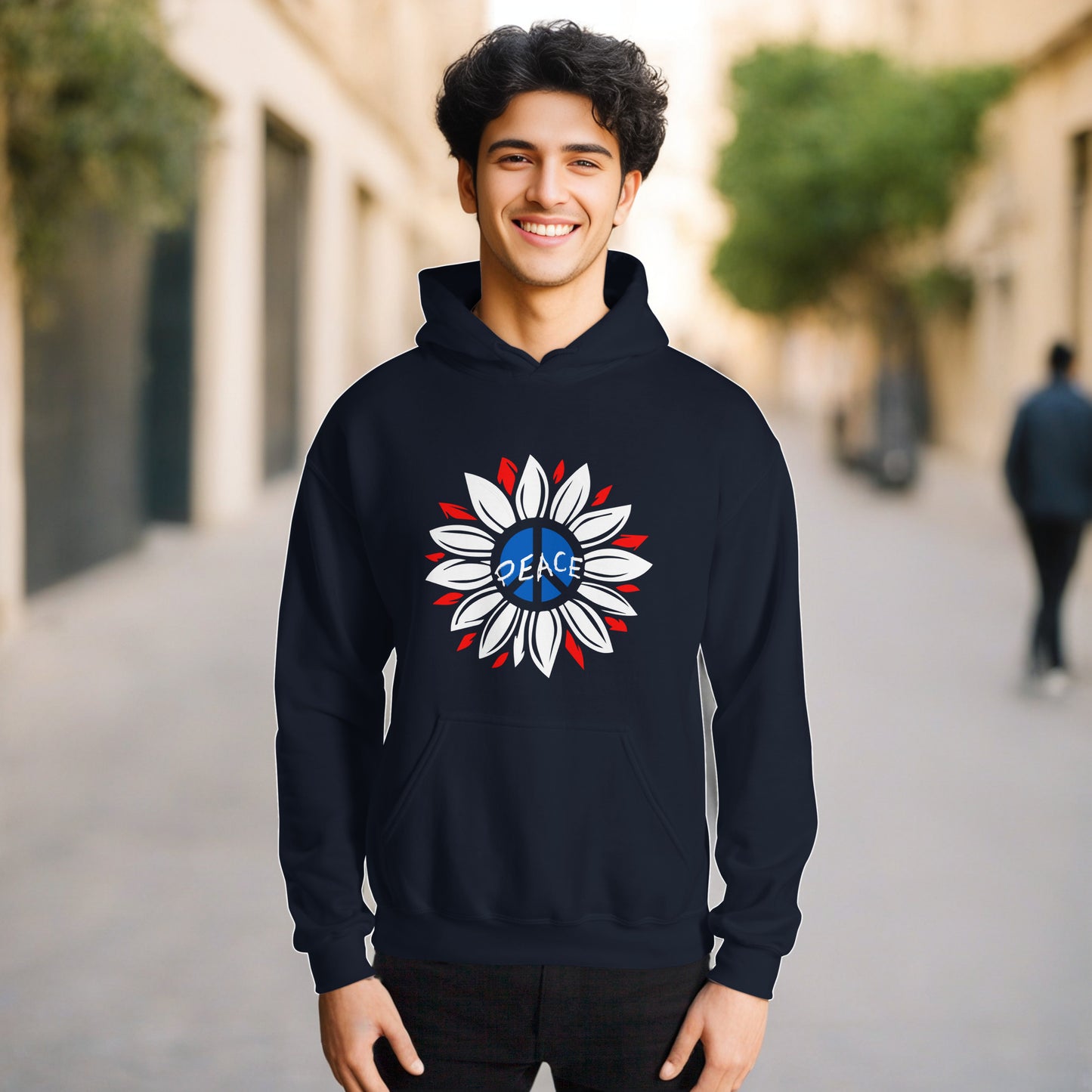 UK Peace Flower - Unisex Hoodie